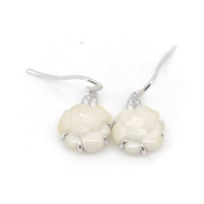 Chanel Camellia Chalcedony Earrings  Metal Earrings in Excellent condition