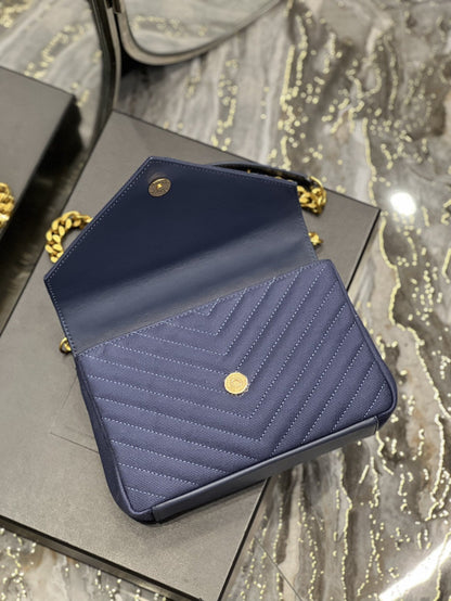 Yves Saint Laurent Envelope Medium Bag Marine