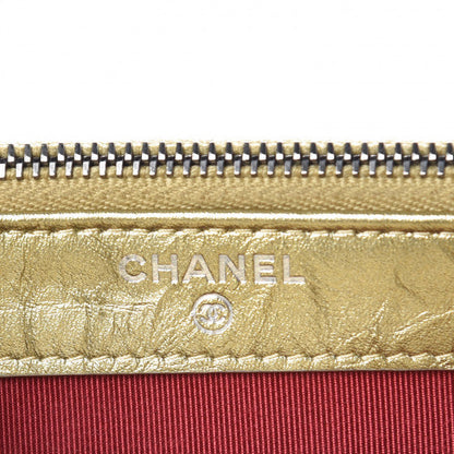 Chanel Metallic Aged Calfskin Quilted Small Gabrielle Clutch