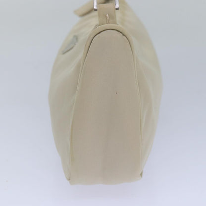 PRADA Nylon Hand Bag Cream Auth 80077