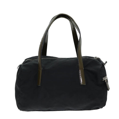 PRADA Nylon Hand Bag Black Auth 80095