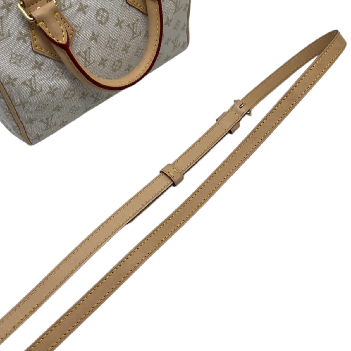 Louis-Vuitton Speedy Bandouliere 20 Mastic Cream GHW