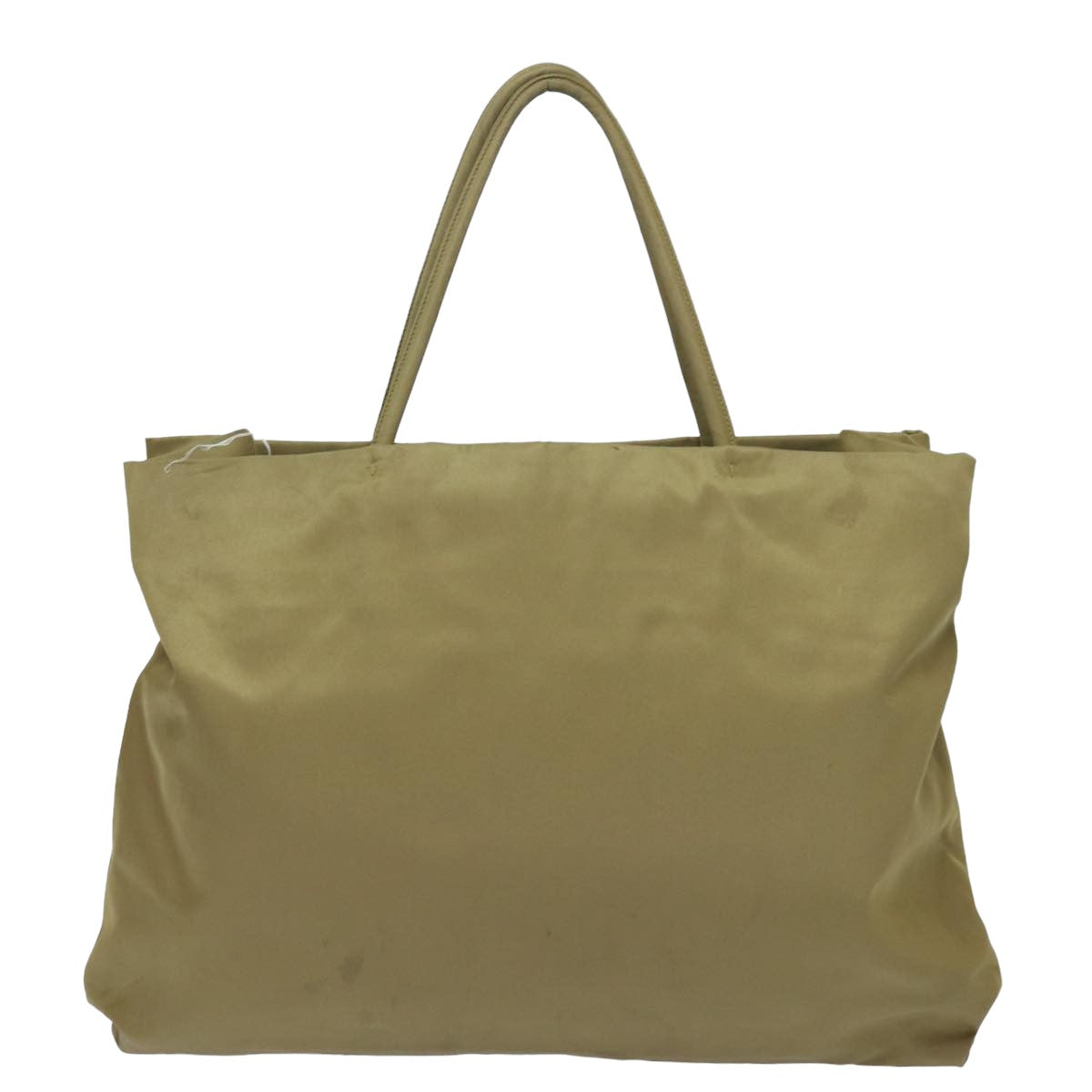 PRADA Nylon Hand Bag Khaki Auth 80103