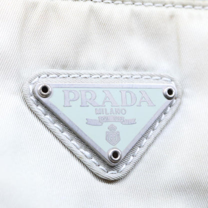 PRADA Nylon Tote Bag White Auth 80111