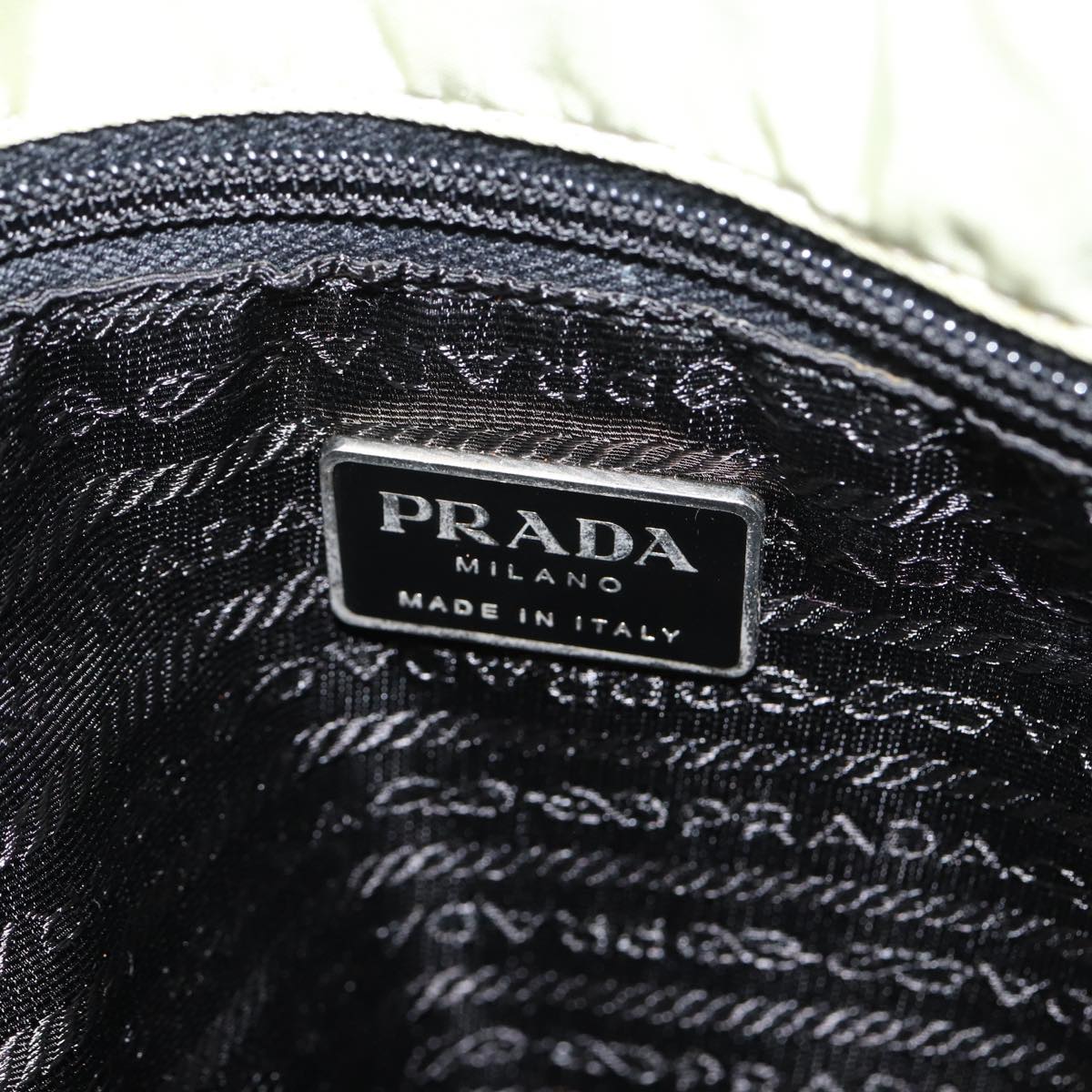 PRADA Nylon Tote Bag White Auth 80111