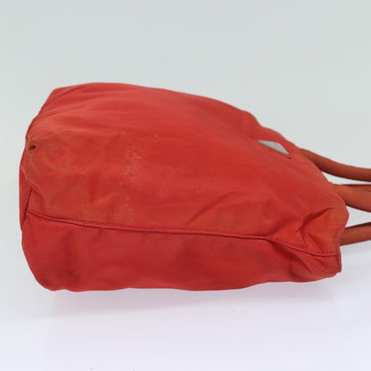 PRADA Nylon Hand Bag Red Auth 80112