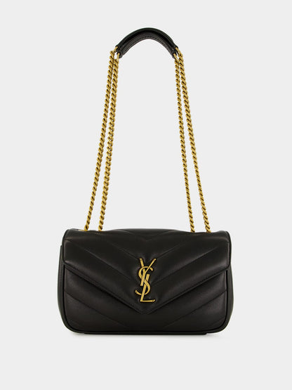 Black Small Loulou Matelassé Chain Bag