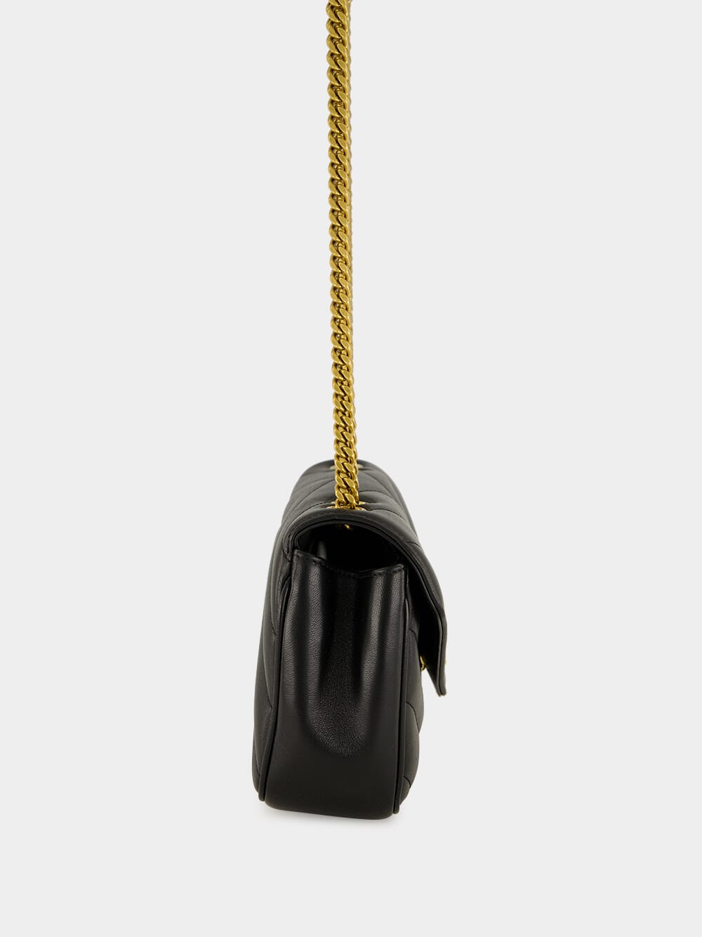 Black Small Loulou Matelassé Chain Bag
