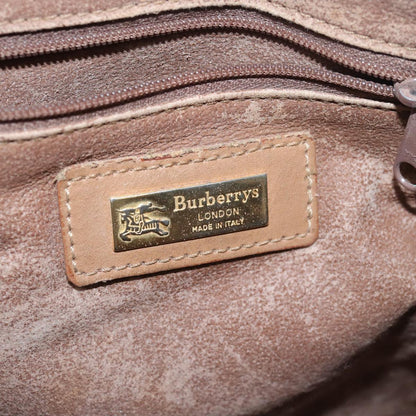 BURBERRYSs Nova Check Shoulder Bag PVC Leather Beige Auth 80163