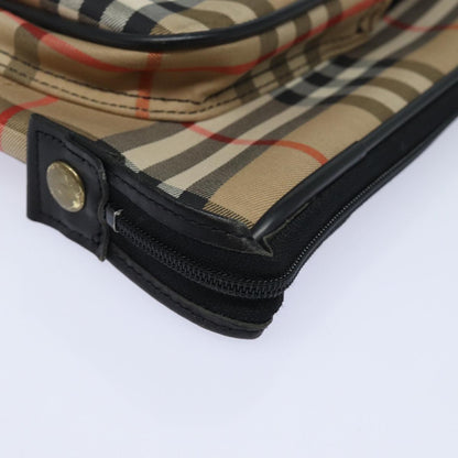 BURBERRYSs Nova Check Garment Cover Canvas Beige Black Auth 80164