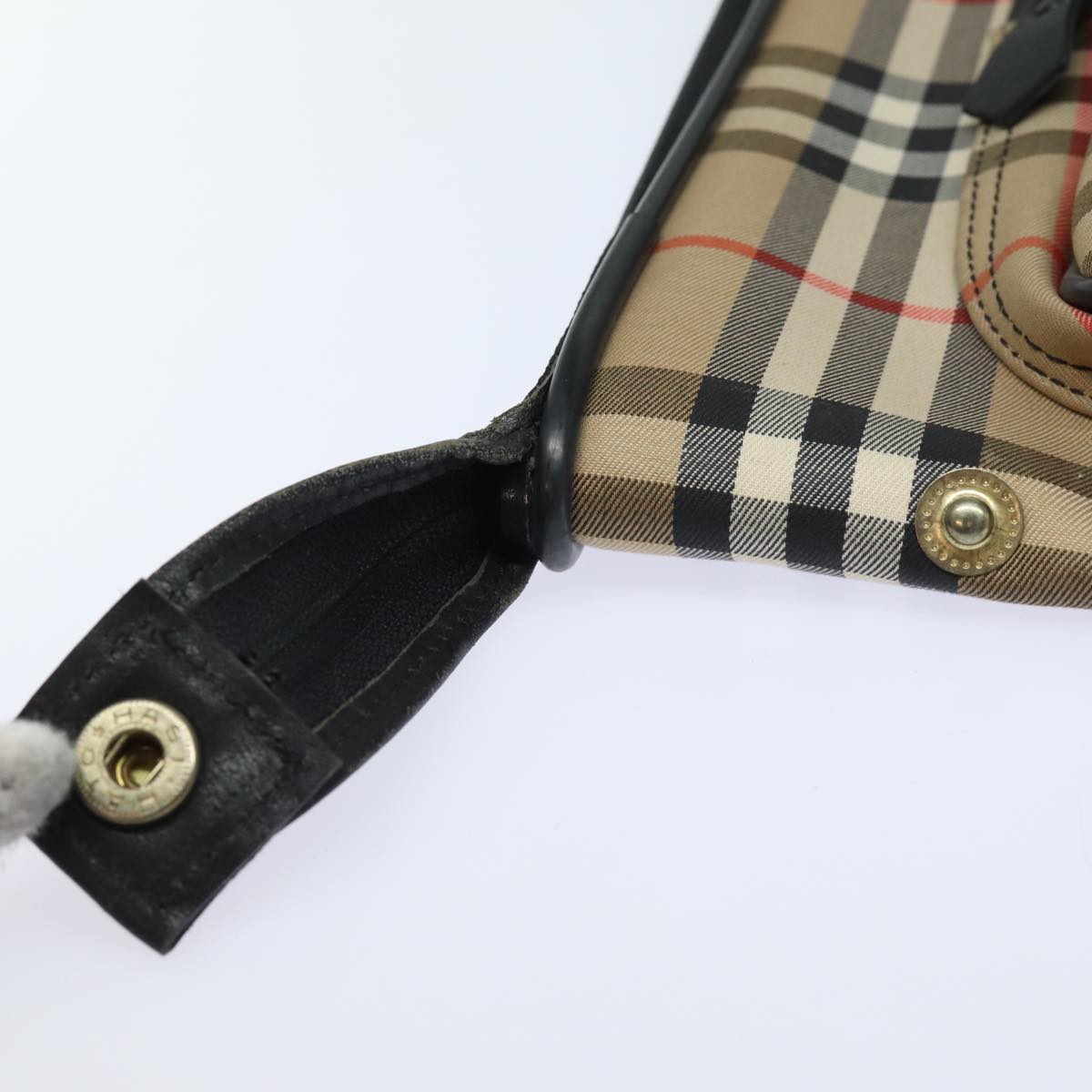 BURBERRYSs Nova Check Garment Cover Canvas Beige Black Auth 80164