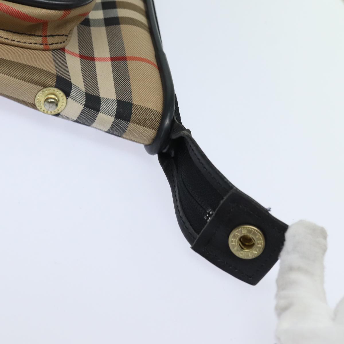 BURBERRYSs Nova Check Garment Cover Canvas Beige Black Auth 80164