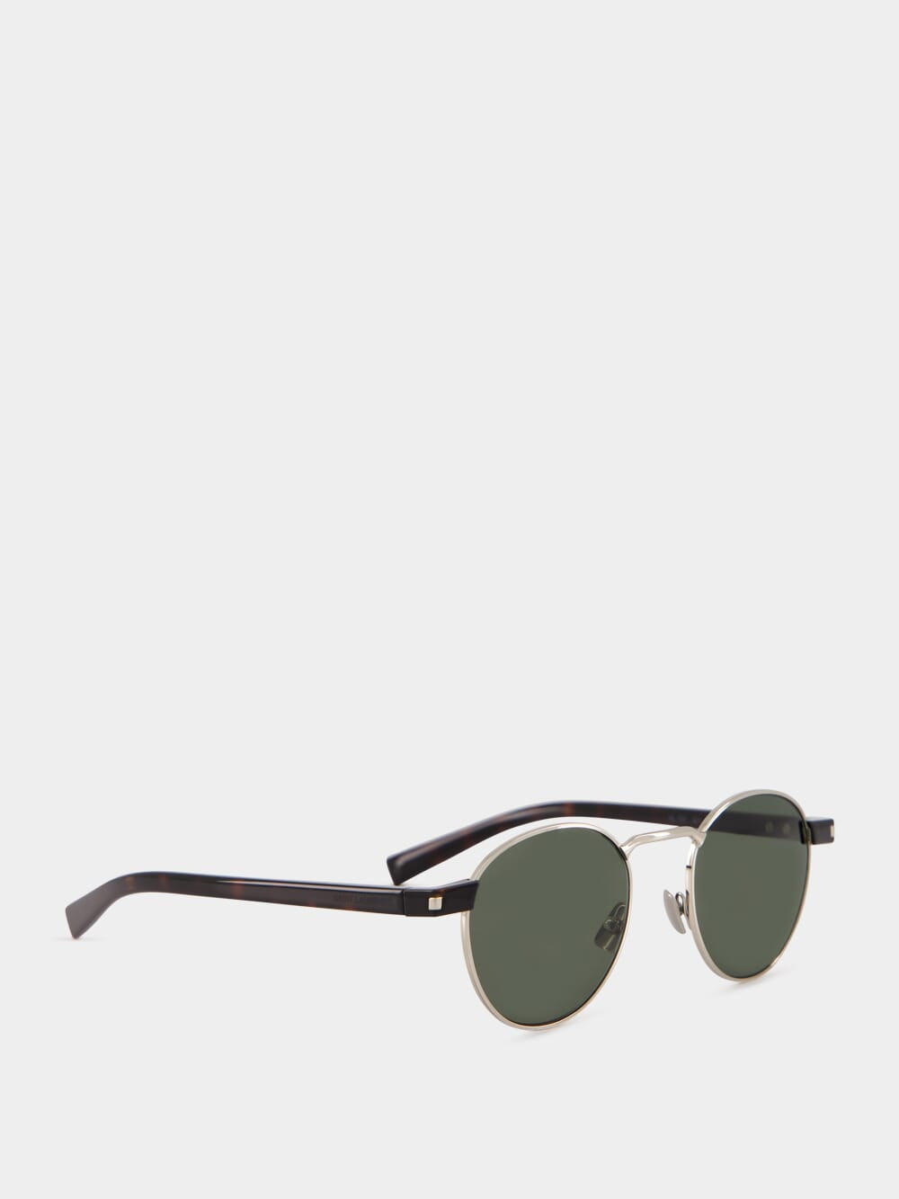 Silver YSL SI 707 Oval Sunglasses in Metal