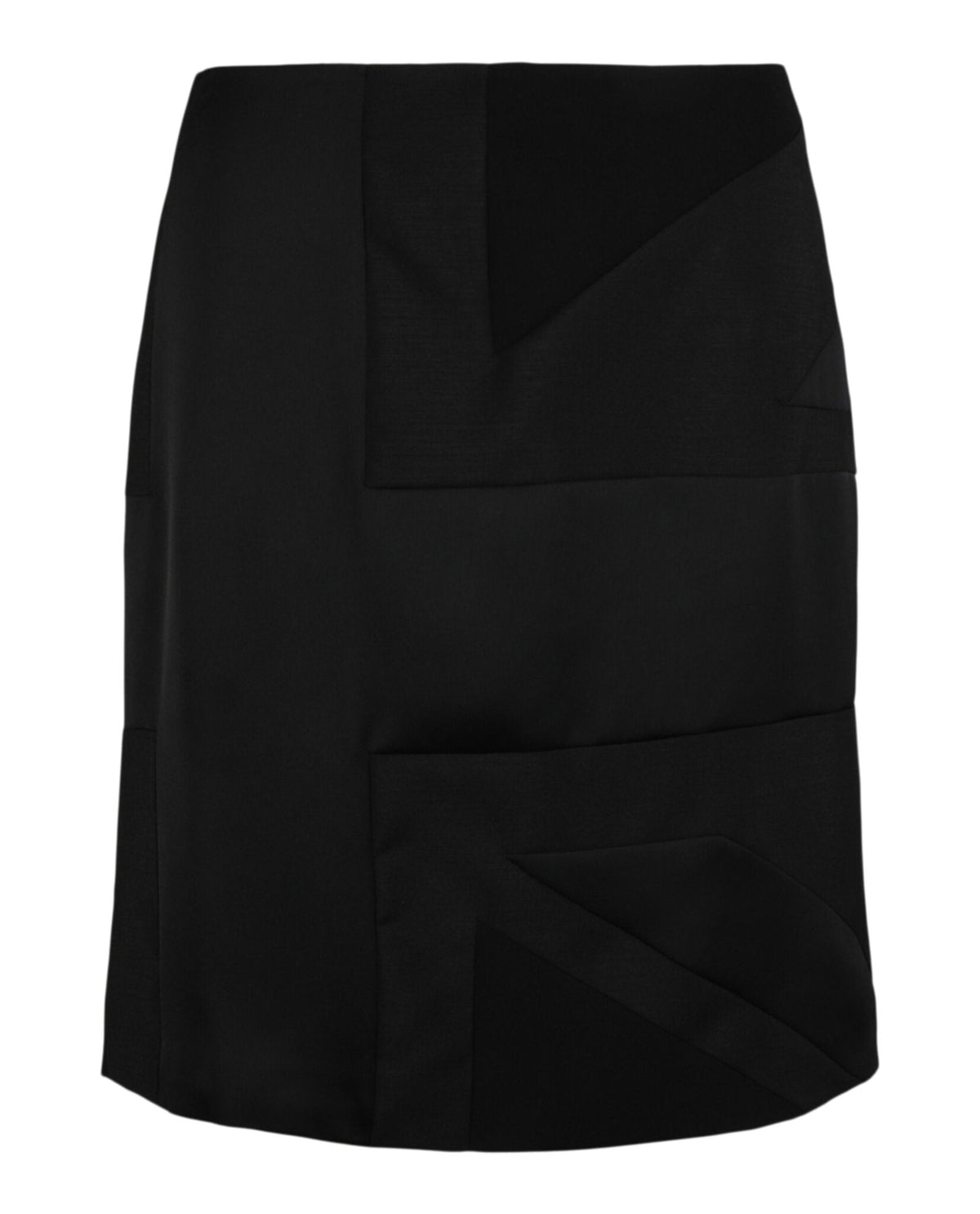 Burberry Womens Intarsia Draped Skirt Black
