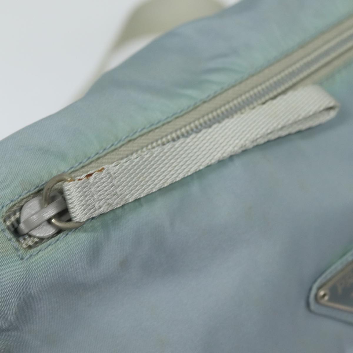 PRADA Shoulder Bag Nylon Light Blue Auth 80574