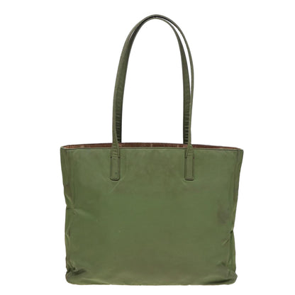 PRADA Tote Bag Nylon Khaki Auth 80577