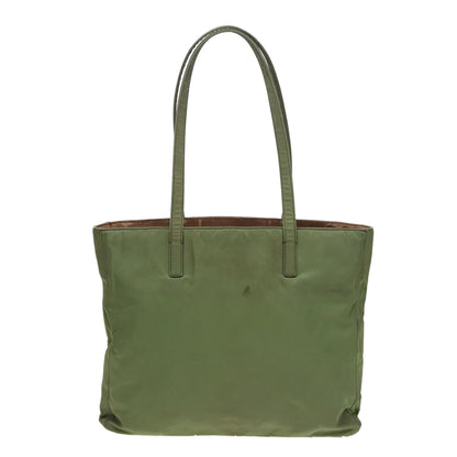 PRADA Tote Bag Nylon Khaki Auth 80577