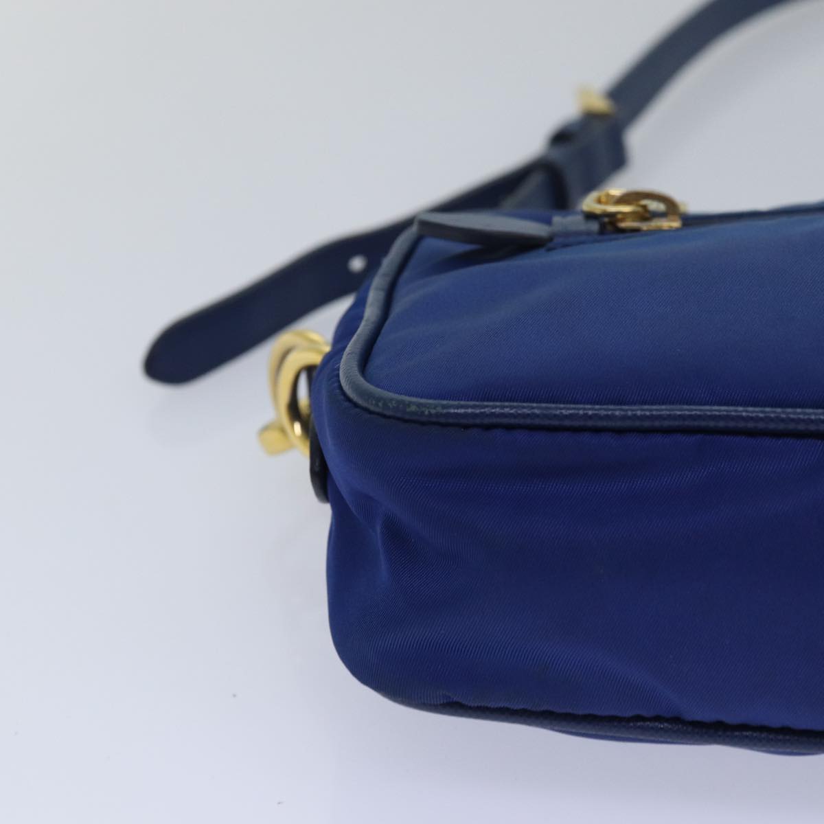 PRADA Shoulder Bag Nylon Blue Auth 80581