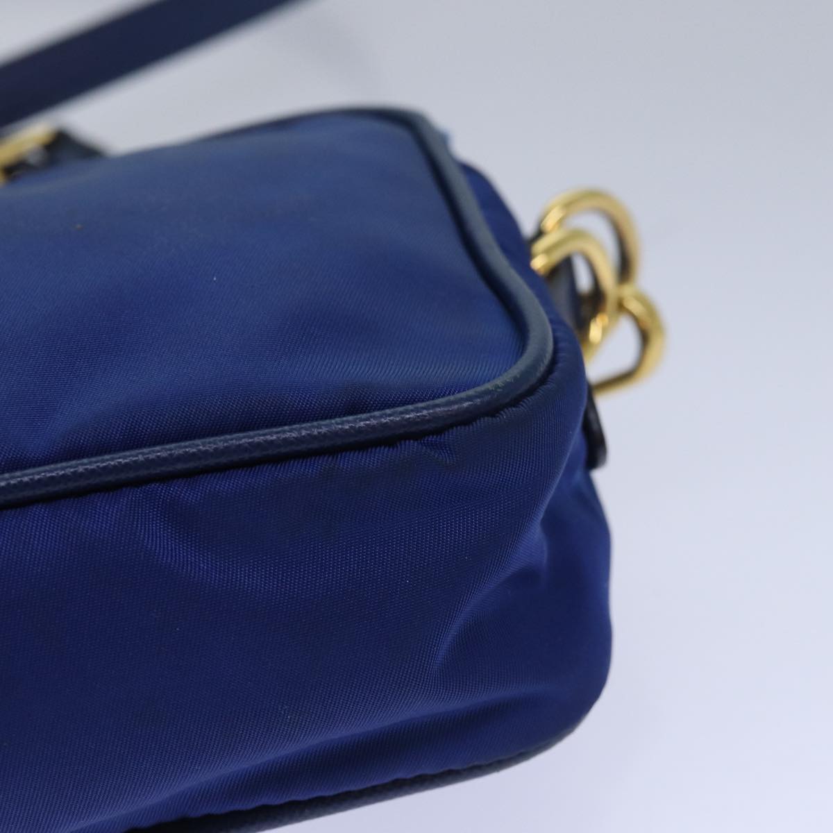 PRADA Shoulder Bag Nylon Blue Auth 80581