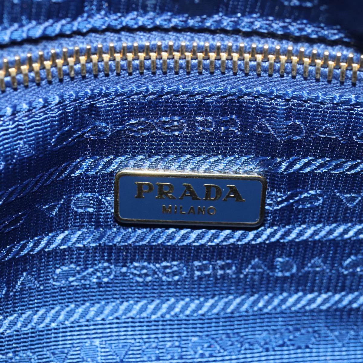 PRADA Shoulder Bag Nylon Blue Auth 80581