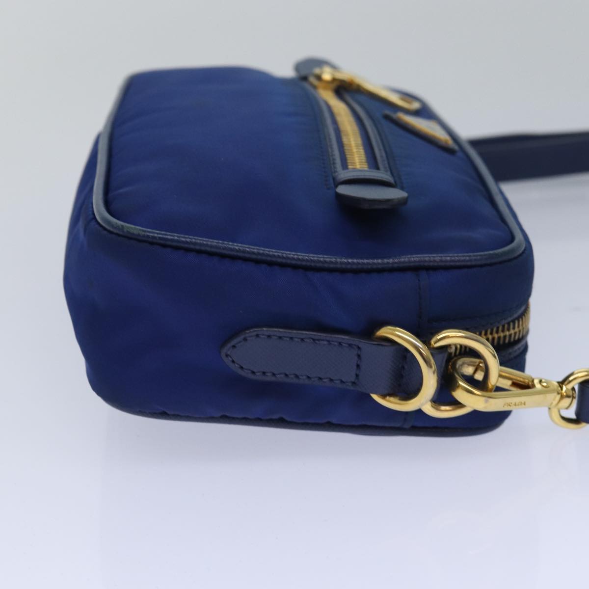 PRADA Shoulder Bag Nylon Blue Auth 80581