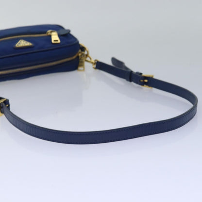 PRADA Shoulder Bag Nylon Blue Auth 80581