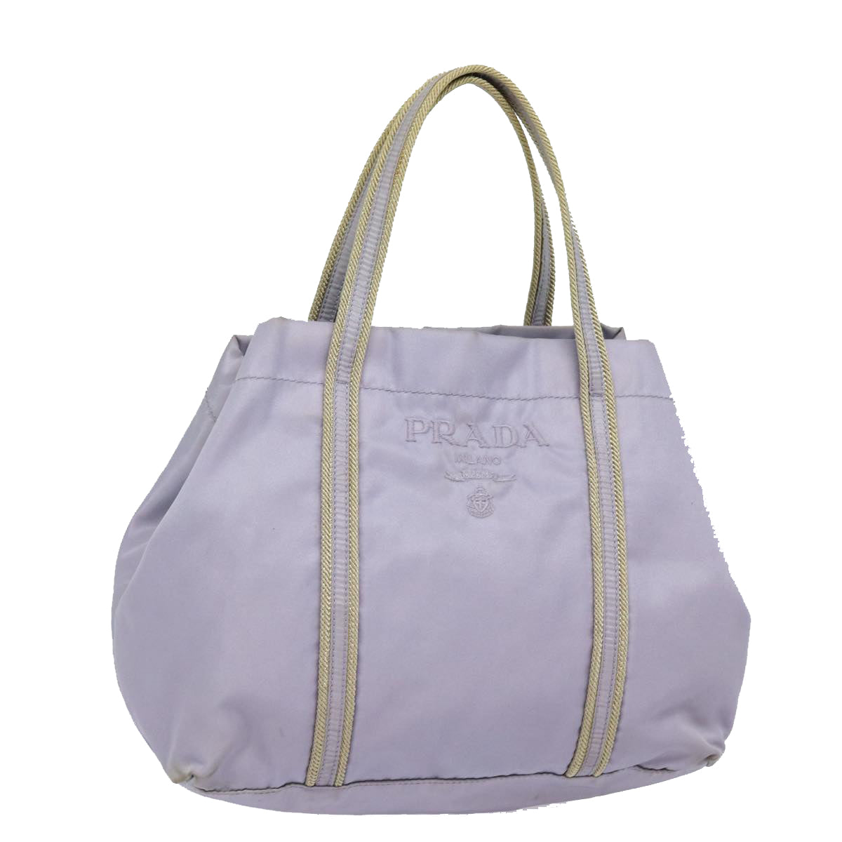 PRADA Hand Bag Nylon Purple Auth 80612