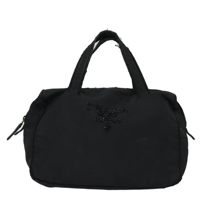 PRADA Hand Bag Nylon Black Auth 80618