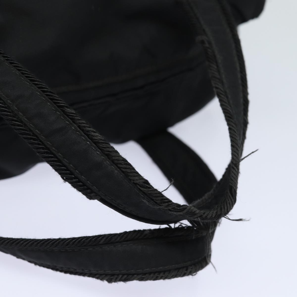 PRADA Hand Bag Nylon Black Auth 80618