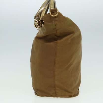 PRADA Shoulder Bag Nylon Brown Auth 80621