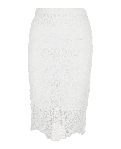 Burberry Womens Gloria Skirt 6 Natural White