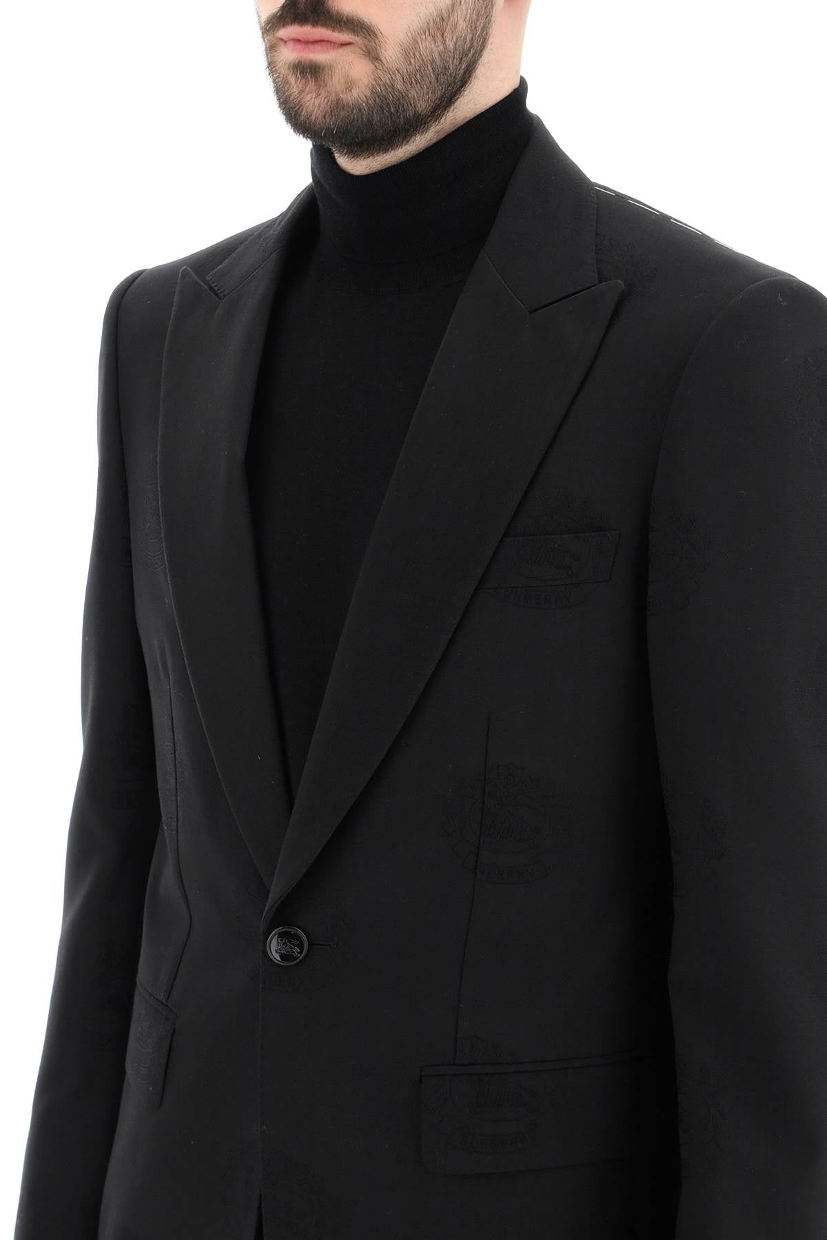 Burberry Tuxedo Jacket With Jacquard Details Men