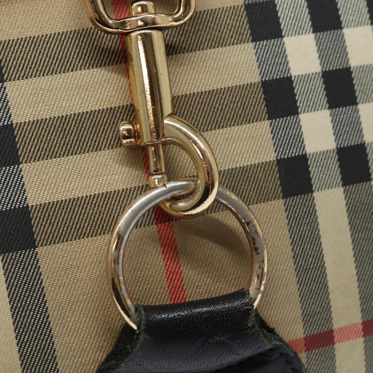 BURBERRYSs Nova Check Clutch Bag Canvas Beige Auth 80704