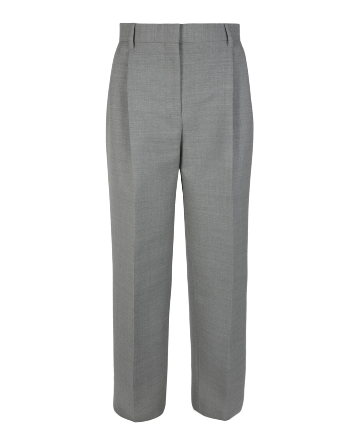 Burberry Womens Gaelle Wide-Leg Trousers Grey