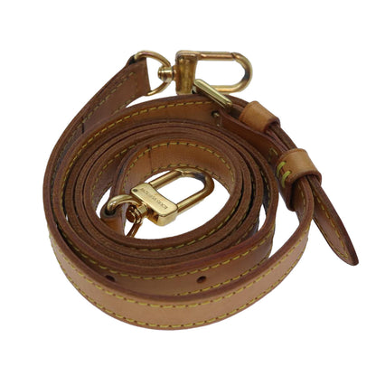LOUIS VUITTON Adjustable Shoulder Strap Leather 37.8"-45.3" Beige Auth 80730
