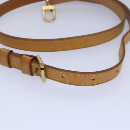 LOUIS VUITTON Adjustable Shoulder Strap Leather 37.8"-45.3" Beige Auth 80730