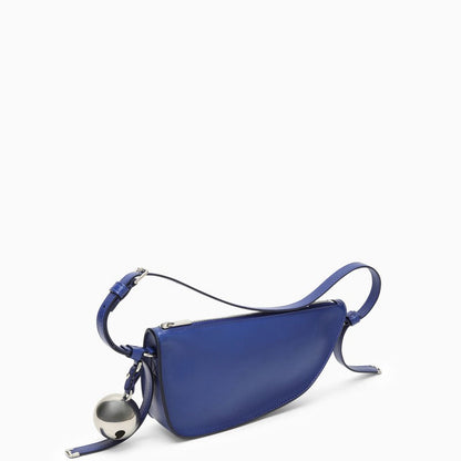 Burberry Medium Shield Blue Leather Bag Women
