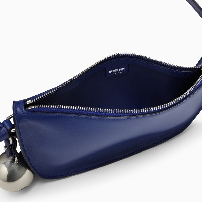 Burberry Medium Shield Blue Leather Bag Women