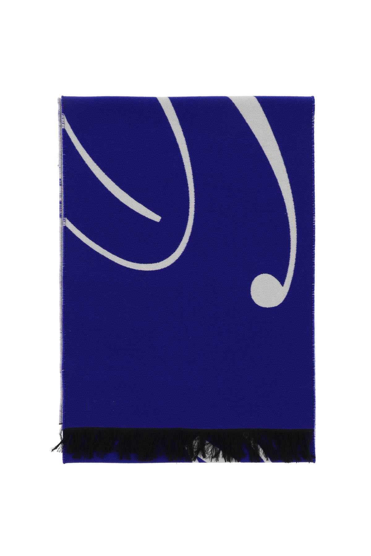 Burberry Silk And Wool Logo Scarf Women