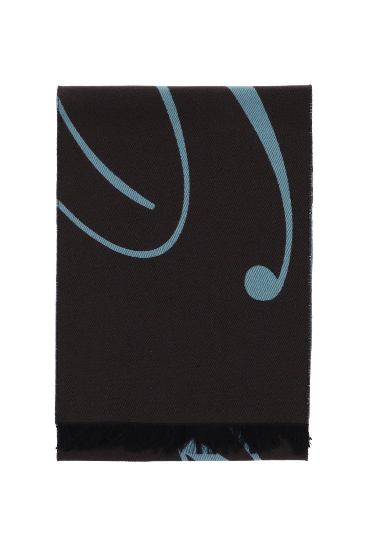 Burberry Silk And Wool Logo Scarf Women