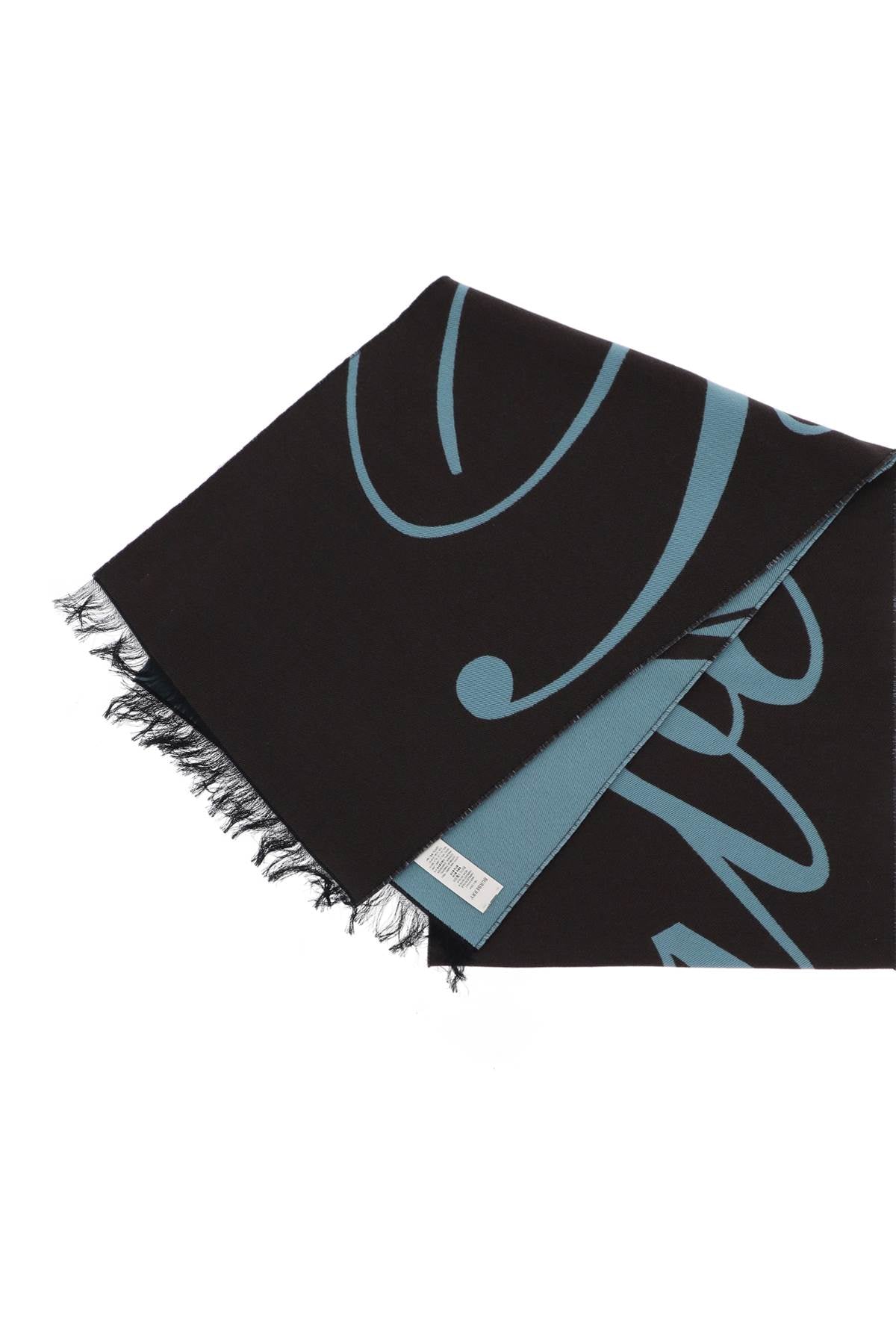 Burberry Silk And Wool Logo Scarf Women