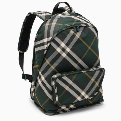 Burberry Shield Check Pattern Nylon Backpack Men