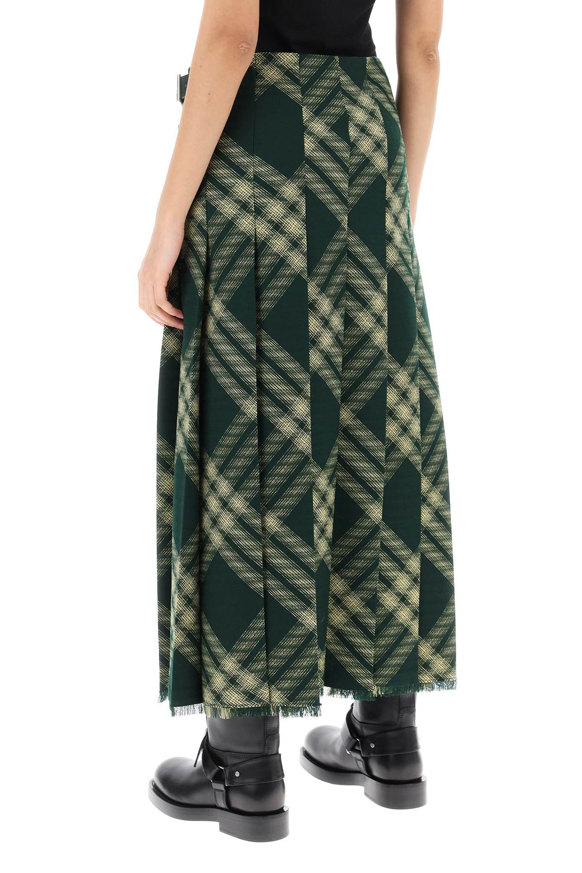 Burberry Maxi Kilt With Check Pattern Women