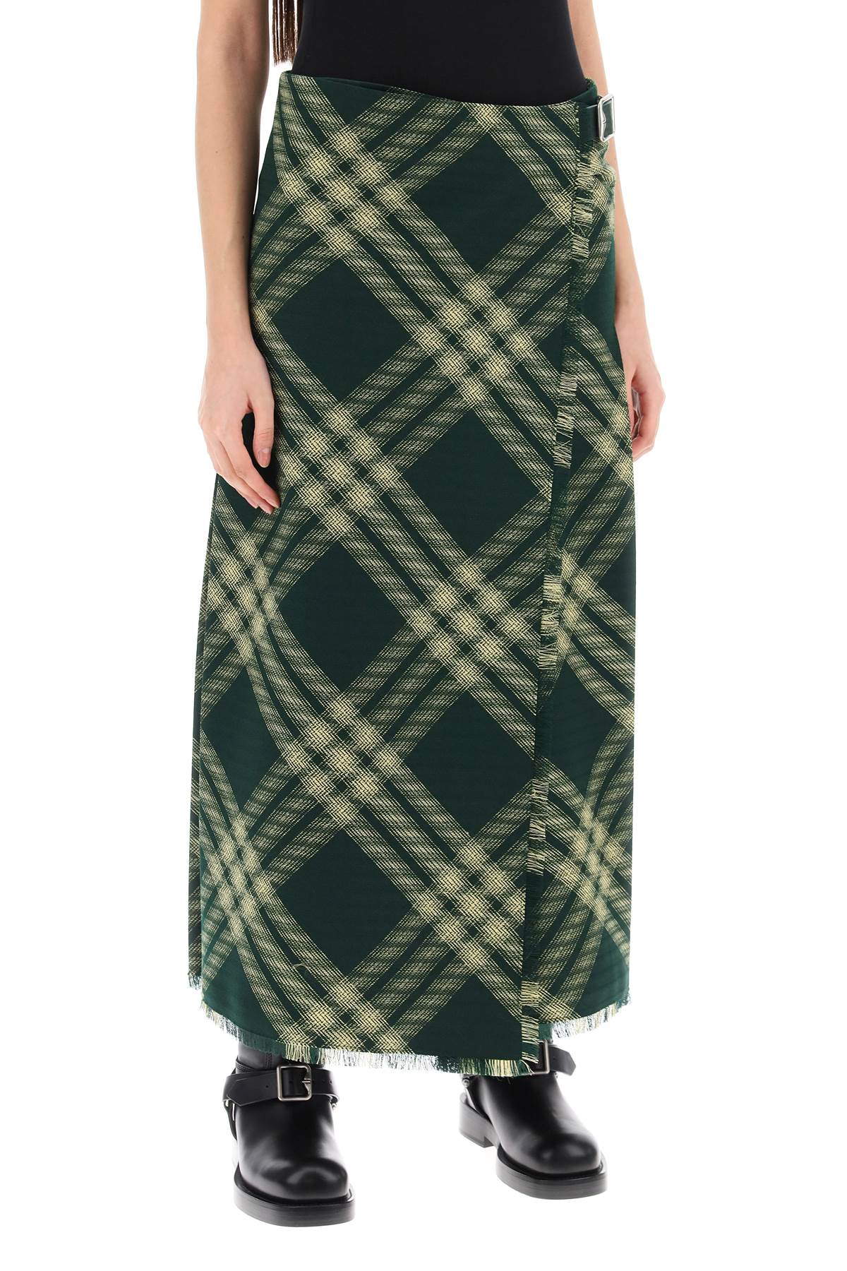 Burberry Maxi Kilt With Check Pattern Women