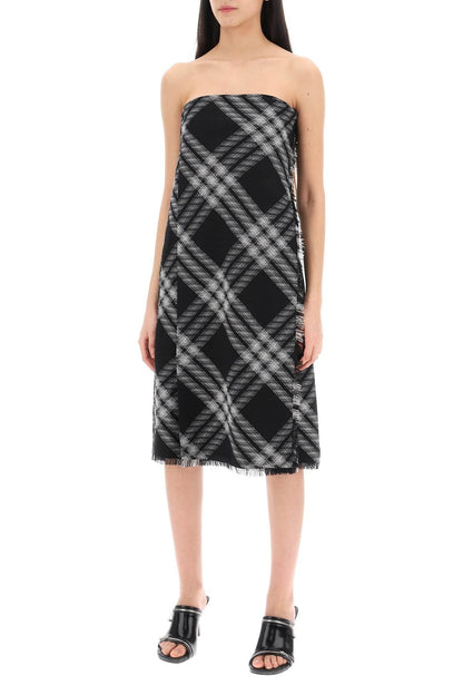 Burberry Midi Dress With Check Pattern Women