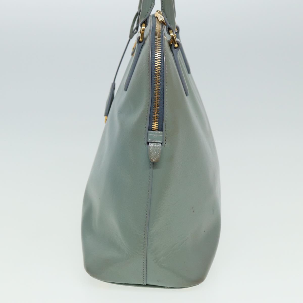 PRADA Hand Bag Safiano leather 2way Blue Auth 80864