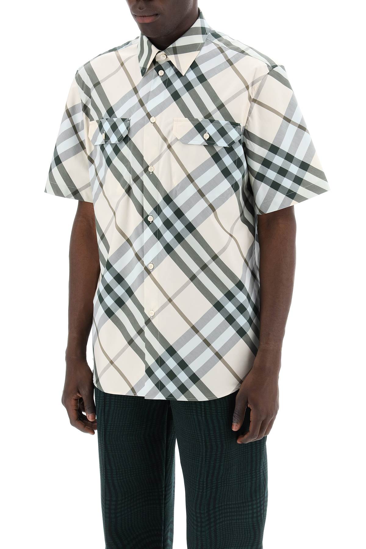 Burberry Short-Sleeved Checkered Shirt Men