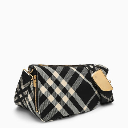 Burberry Shield Medium Bag With Black/Calico Check Pattern Women