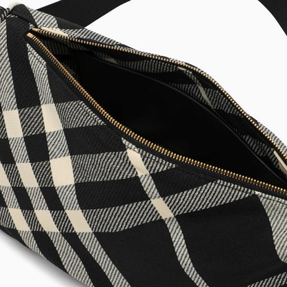 Burberry Shield Medium Bag With Black/Calico Check Pattern Women