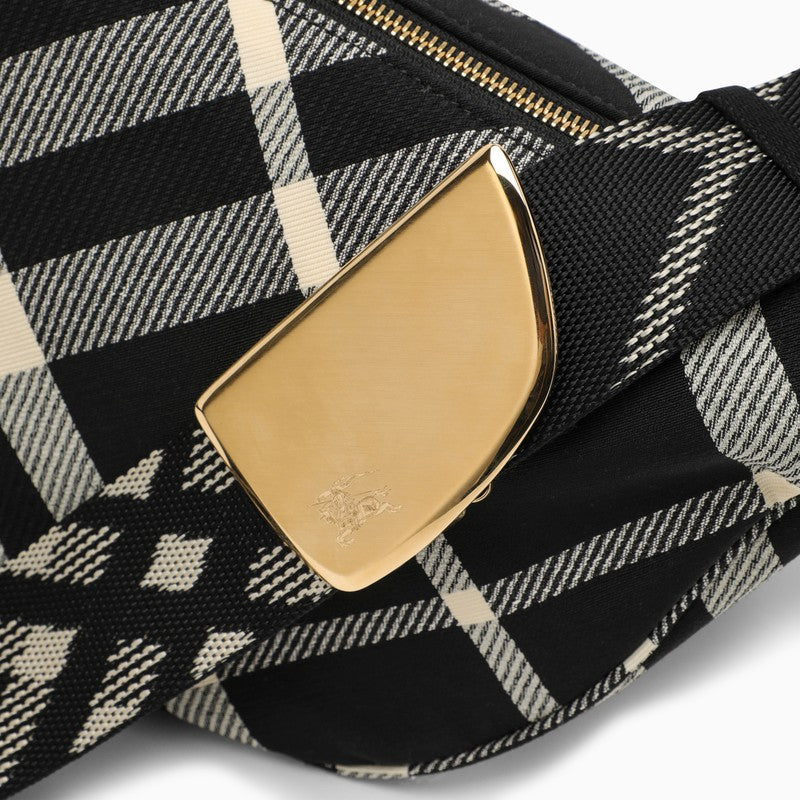 Burberry Shield Medium Bag With Black/Calico Check Pattern Women